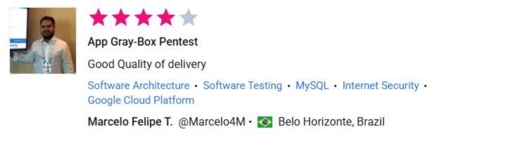 Client review for App Gray-Box Pentest by Pentest Testing Corp