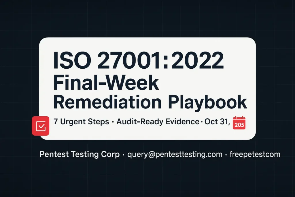 ISO 27001:2022 Transition (Final-Week Edition)