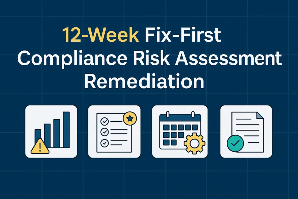 12-Week Fix-First Compliance Risk Assessment Remediation