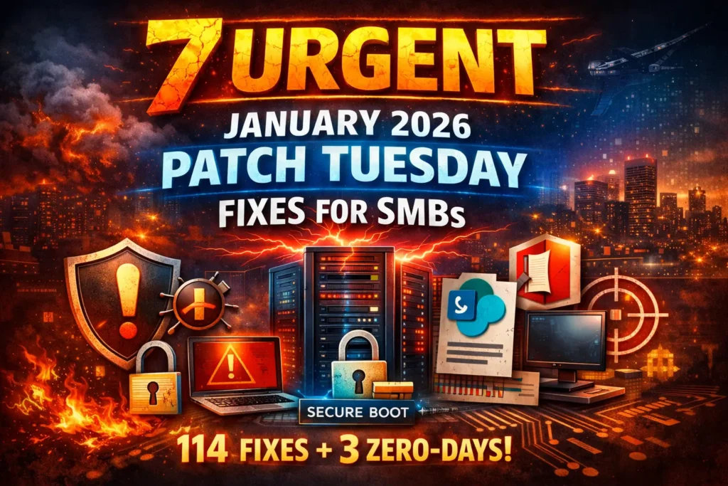 7 Urgent January 2026 Patch Tuesday Fixes for SMBs