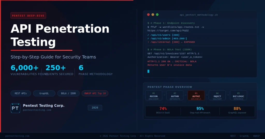 API Penetration Testing: Step-by-Step Guide (2026) API Penetration Testing: Step-by-Step Guide (2026)