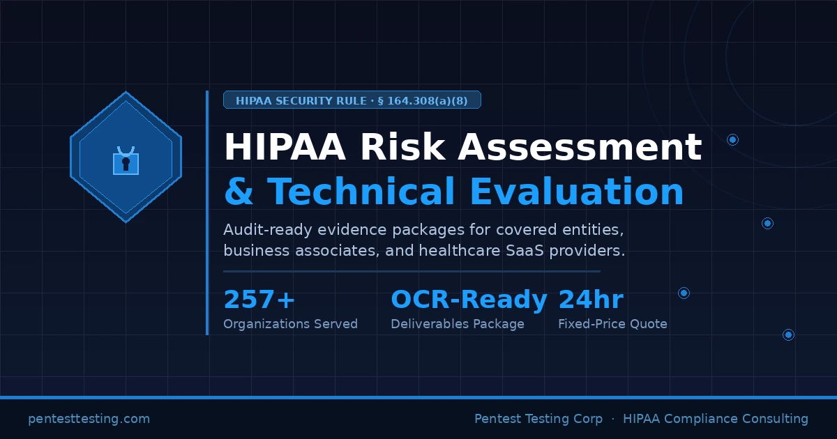 HIPAA Risk Assessment & Audit Readiness | Pentest Testing Corp