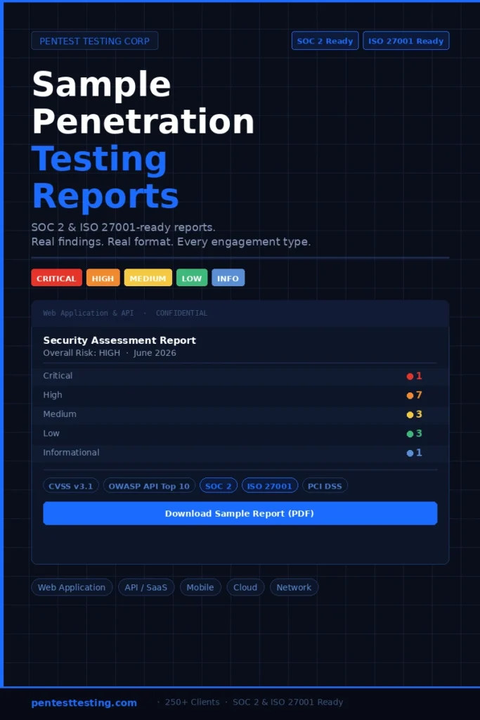 Sample Penetration Testing Reports | Pentest Testing Corp Sample Penetration Testing Reports | Pentest Testing Corp