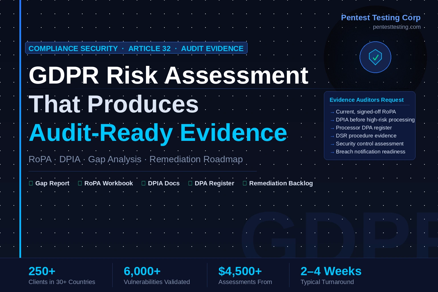 GDPR Risk Assessment & Audit Readiness | Pentest Testing Corp GDPR Risk Assessment & Audit Readiness | Pentest Testing Corp